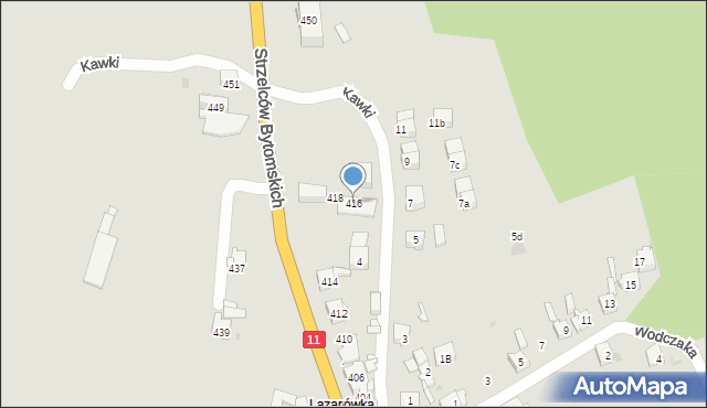 Bytom, Strzelców Bytomskich, 416, mapa Bytomia