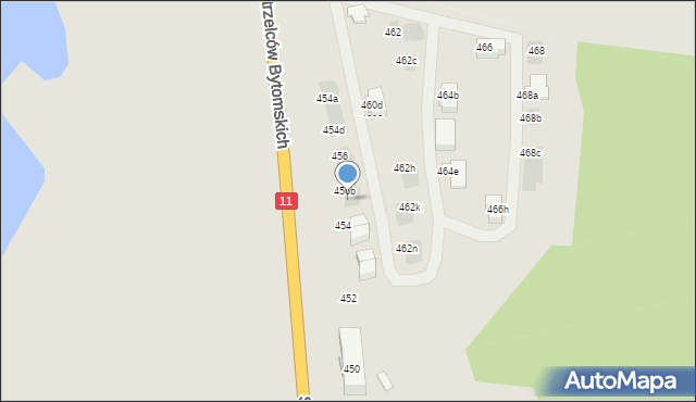 Bytom, Strzelców Bytomskich, 456c, mapa Bytomia