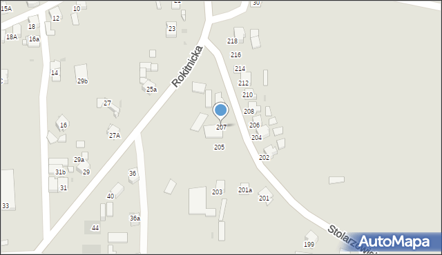 Bytom, Stolarzowicka, 207, mapa Bytomia
