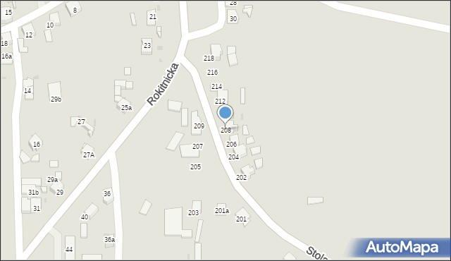 Bytom, Stolarzowicka, 208, mapa Bytomia