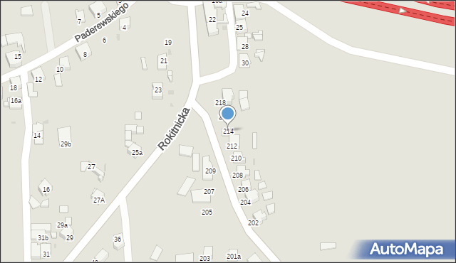 Bytom, Stolarzowicka, 214, mapa Bytomia