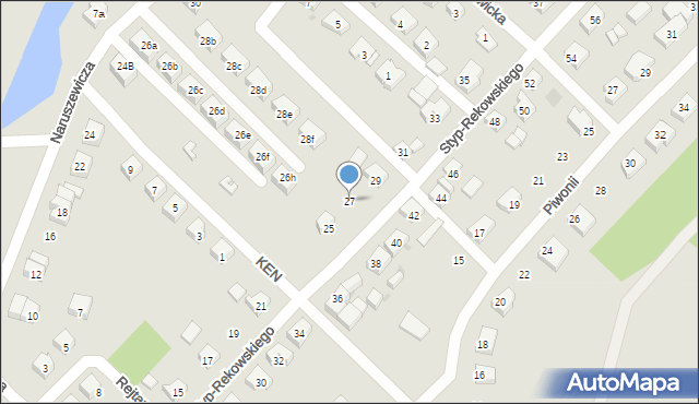 Bytów, Styp-Rekowskiego Jana, 27, mapa Bytów