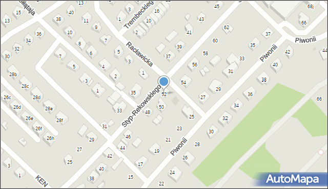 Bytów, Styp-Rekowskiego Jana, 52, mapa Bytów