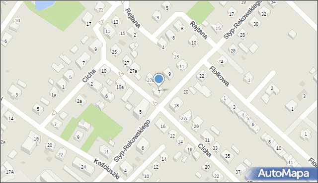 Bytów, Styp-Rekowskiego Jana, 7, mapa Bytów