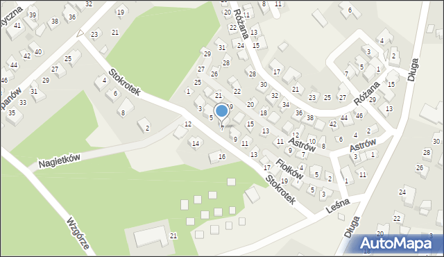 Charzykowy, Stokrotek, 7, mapa Charzykowy