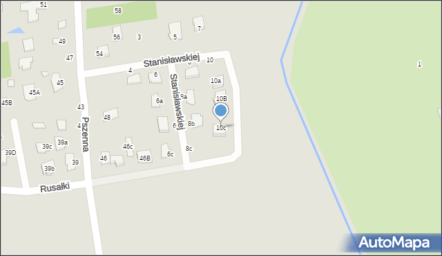 Chełm, Stanisławskiej Ireny, 10c, mapa Chełma