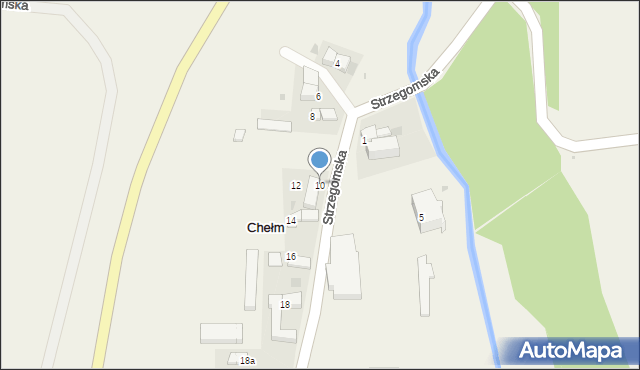 Chełm, Strzegomska, 10, mapa Chełma
