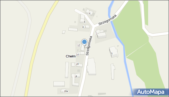 Chełm, Strzegomska, 12b, mapa Chełma