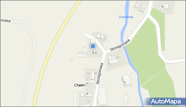 Chełm, Strzegomska, 8, mapa Chełma