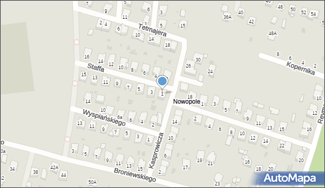 Chełmek, Staffa Leopolda, 1, mapa Chełmek