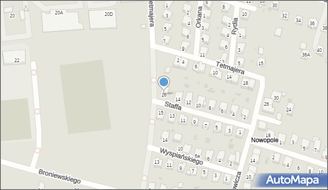 Chełmek, Staffa Leopolda, 16, mapa Chełmek