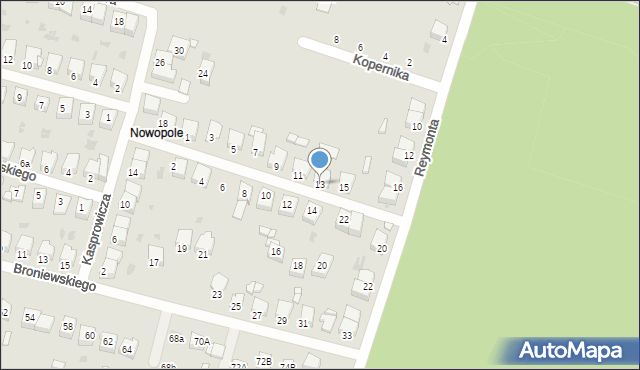 Chełmek, Struga, 13, mapa Chełmek