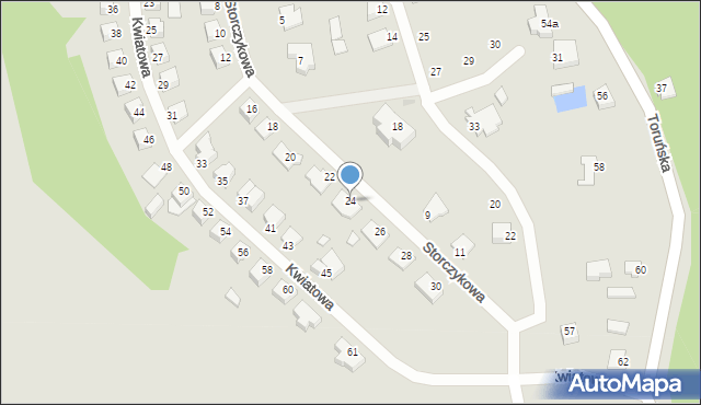 Chełmno, Storczykowa, 24, mapa Chełmno