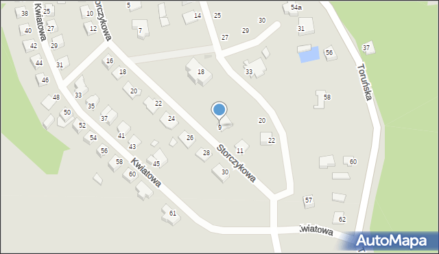 Chełmno, Storczykowa, 9, mapa Chełmno