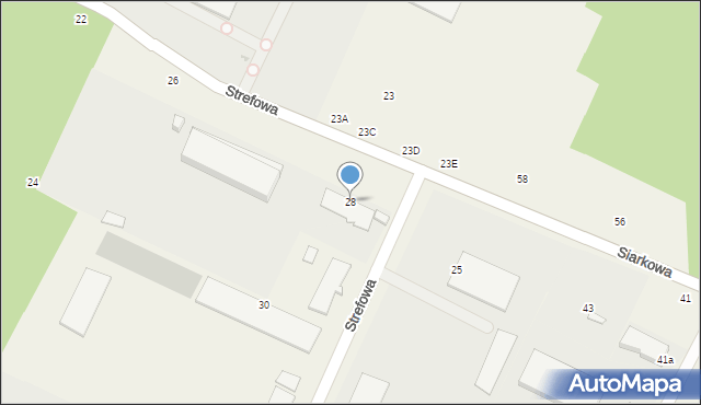Chmielów, Strefowa, 28, mapa Chmielów