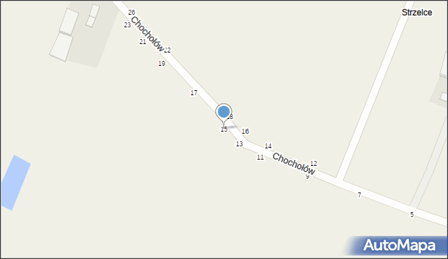 Chochołów, Strzelce, 15, mapa Chochołów