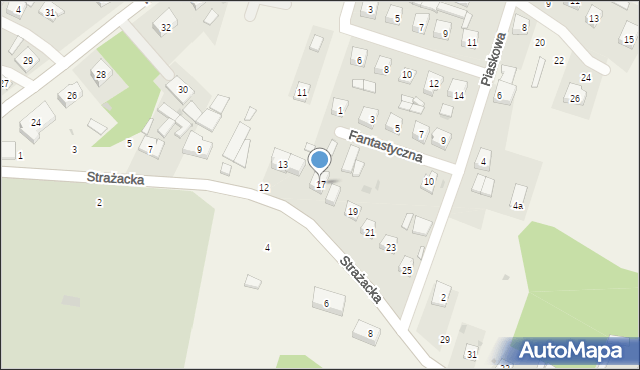 Chodel, Strażacka, 17, mapa Chodel