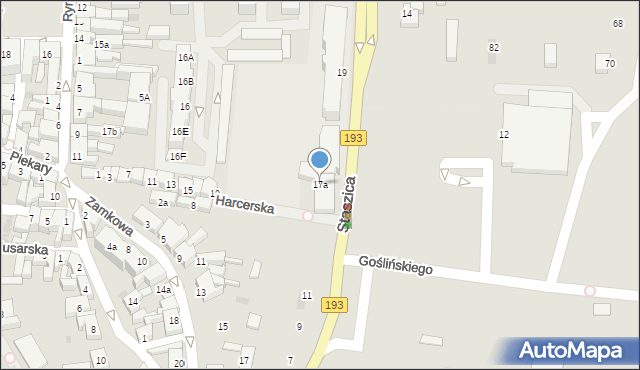 Chodzież, Staszica Stanisława, 17a, mapa Chodzież