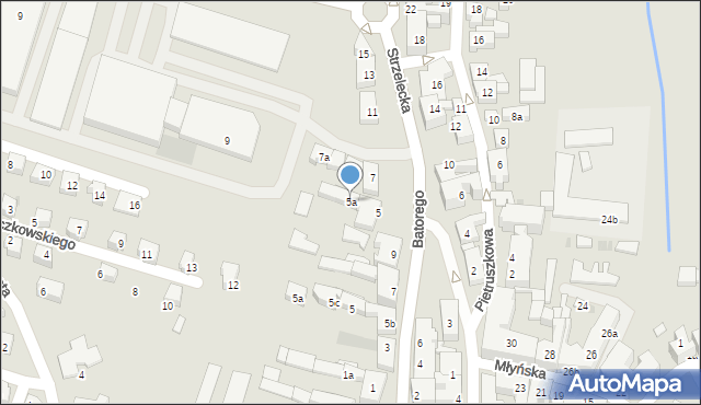 Chojnice, Strzelecka, 5a, mapa Chojnic