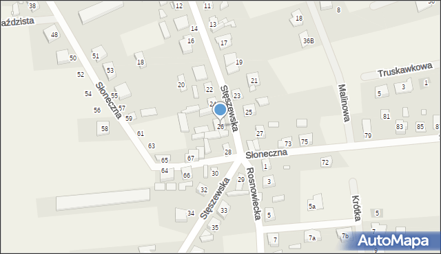 Chomęcice, Stęszewska, 26, mapa Chomęcice