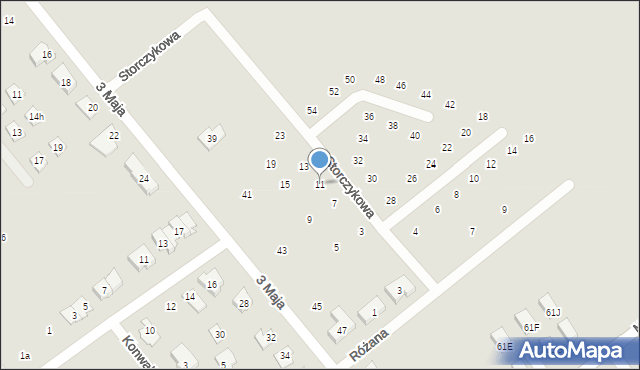 Choroszcz, Storczykowa, 11, mapa Choroszcz