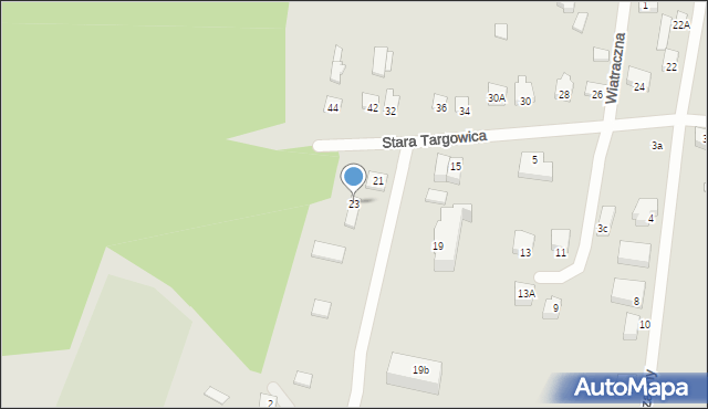 Chorzele, Stara Targowica, 23, mapa Chorzele