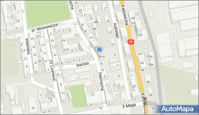 Chorzów, Stalmacha Pawła, 10, mapa Chorzów