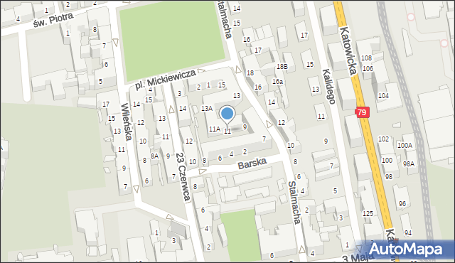 Chorzów, Stalmacha Pawła, 11, mapa Chorzów