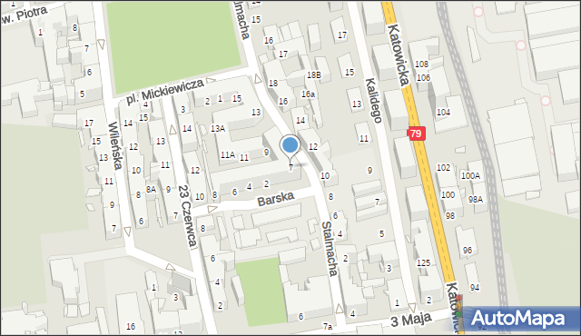 Chorzów, Stalmacha Pawła, 7, mapa Chorzów