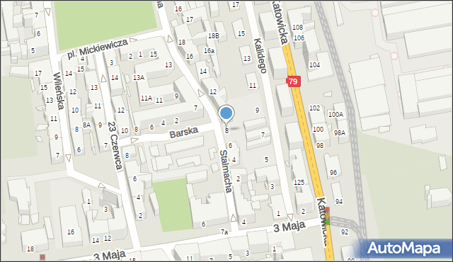 Chorzów, Stalmacha Pawła, 8, mapa Chorzów