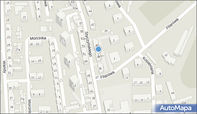 Chorzów, Styczyńskiego Wincentego, dr., 38, mapa Chorzów