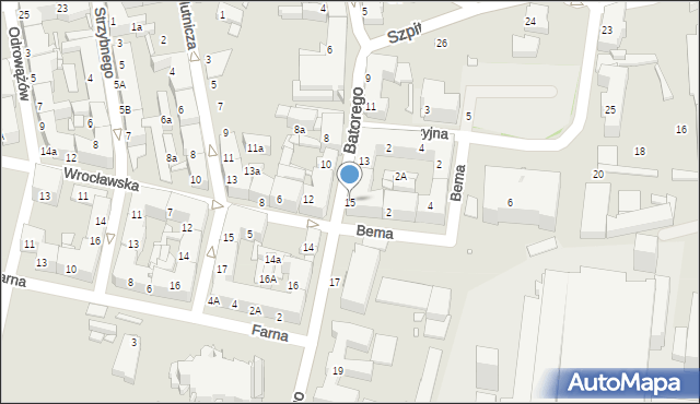 Chorzów, Stefana Batorego, 15, mapa Chorzów