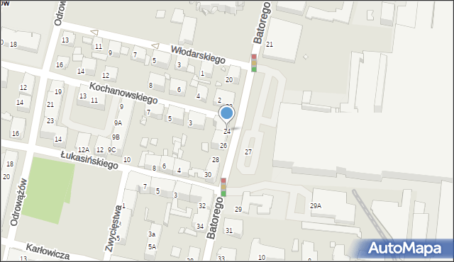 Chorzów, Stefana Batorego, 24, mapa Chorzów