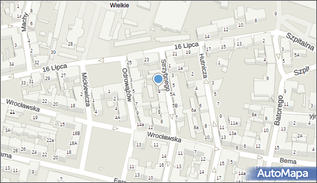Chorzów, Strzybnego Augustyna, ks., 4, mapa Chorzów