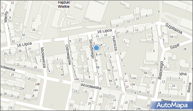 Chorzów, Strzybnego Augustyna, ks., 5, mapa Chorzów