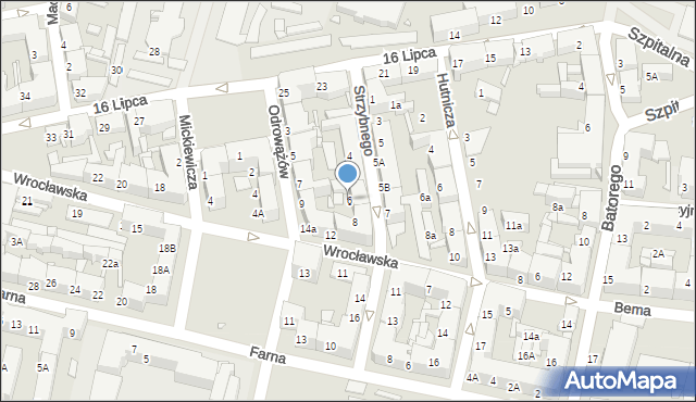 Chorzów, Strzybnego Augustyna, ks., 6, mapa Chorzów