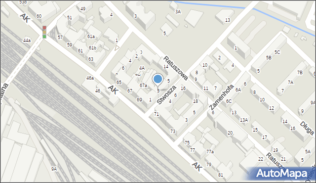 Chorzów, Stwosza Wita, 3, mapa Chorzów