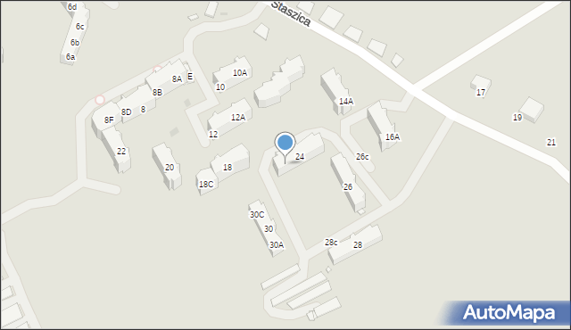 Choszczno, Staszica Stanisława, 24C, mapa Choszczno