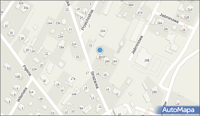 Chotomów, Strażacka, 20, mapa Chotomów