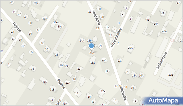 Chotomów, Strażacka, 23A, mapa Chotomów