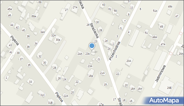 Chotomów, Strażacka, 25, mapa Chotomów