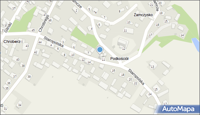 Chroberz, Staropolska, 9, mapa Chroberz