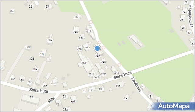 Chrzanów, Stara Huta, 24c, mapa Chrzanów