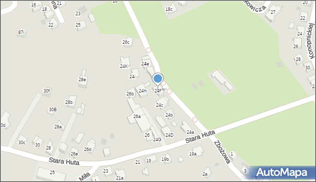 Chrzanów, Stara Huta, 24f, mapa Chrzanów