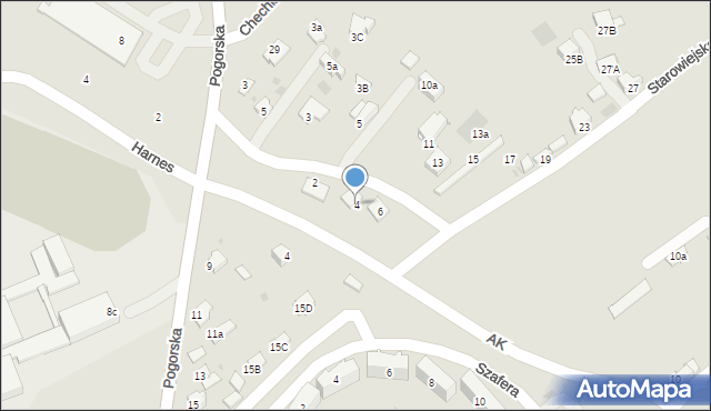 Chrzanów, Starowiejska, 4, mapa Chrzanów