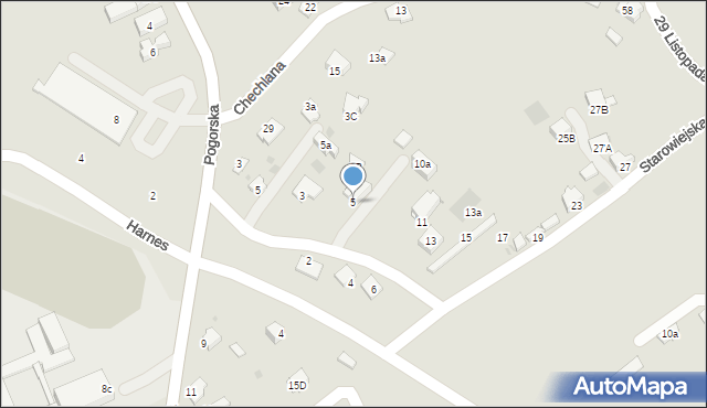 Chrzanów, Starowiejska, 5, mapa Chrzanów