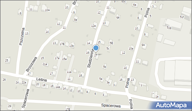 Chrzanów, Studzienna, 17, mapa Chrzanów