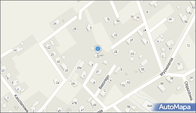 Chybie, Stefana Batorego, 11, mapa Chybie