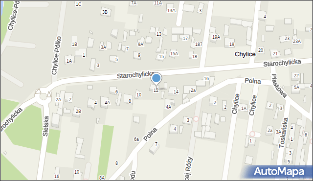 Chylice, Starochylicka, 12, mapa Chylice