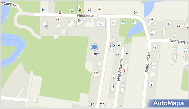 Chylice, Starochylicka, 13F, mapa Chylice